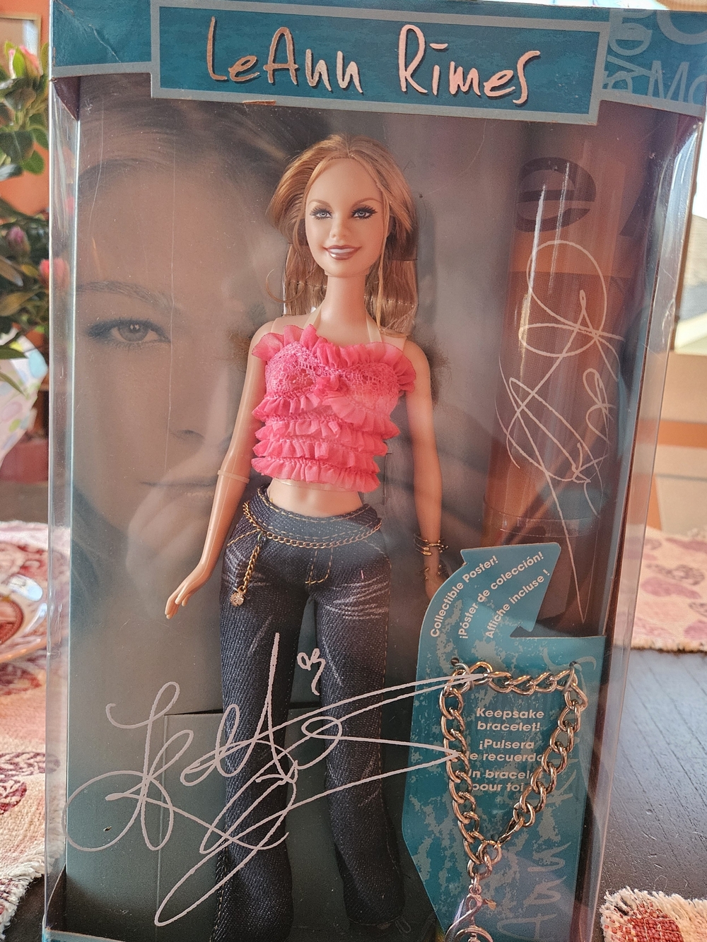 LeAnn Rimes Barbie Doll with Bracelet & Collectible Poster New in Box